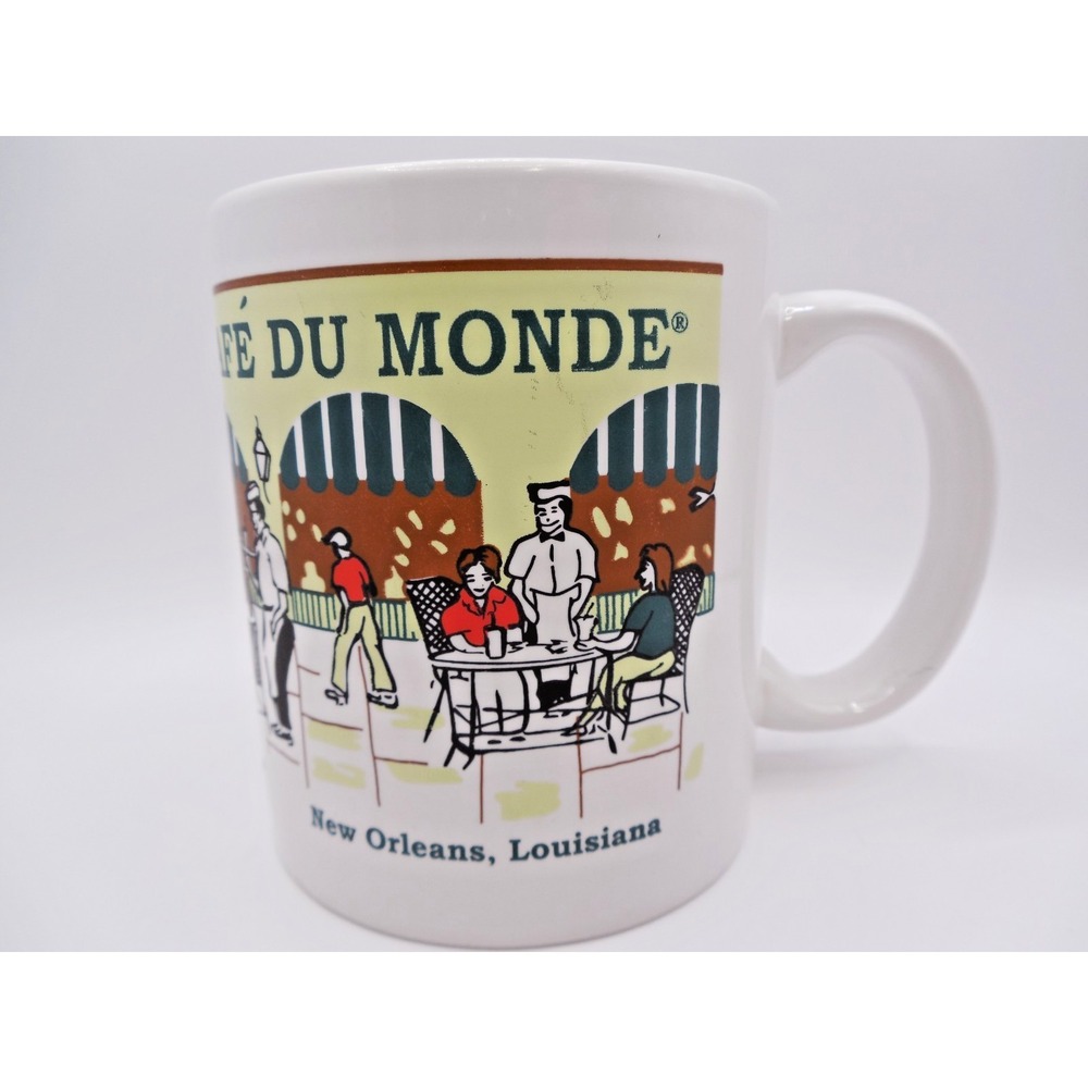Cafe Du Monde Coffee & Beignet Mug Cup Original French Market Coffee Stand 10 oz